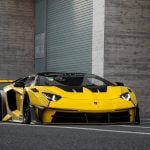 Liberty Walk LB-Silhouette WORKS GT Evo Widebody Kit for LP700-4 Lamborghini Aventador Installed on Yellow Aventador