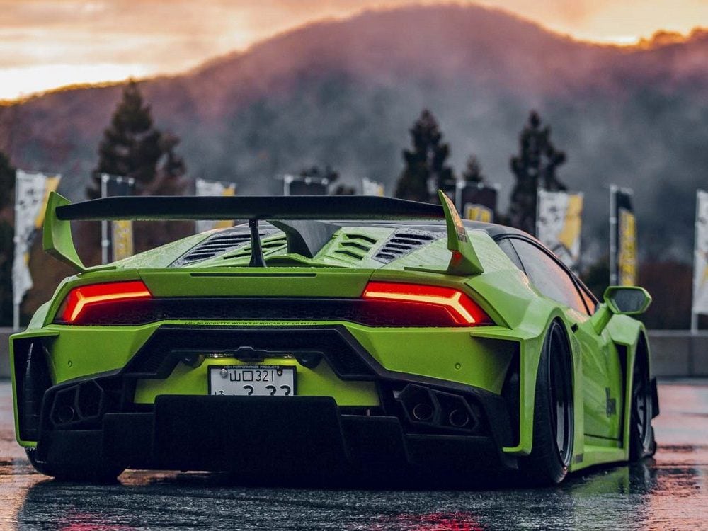 Liberty Walk LB-Silhouette WORKS GT Rear Bumper for LP610-4 Lamborghini Huracán Installed