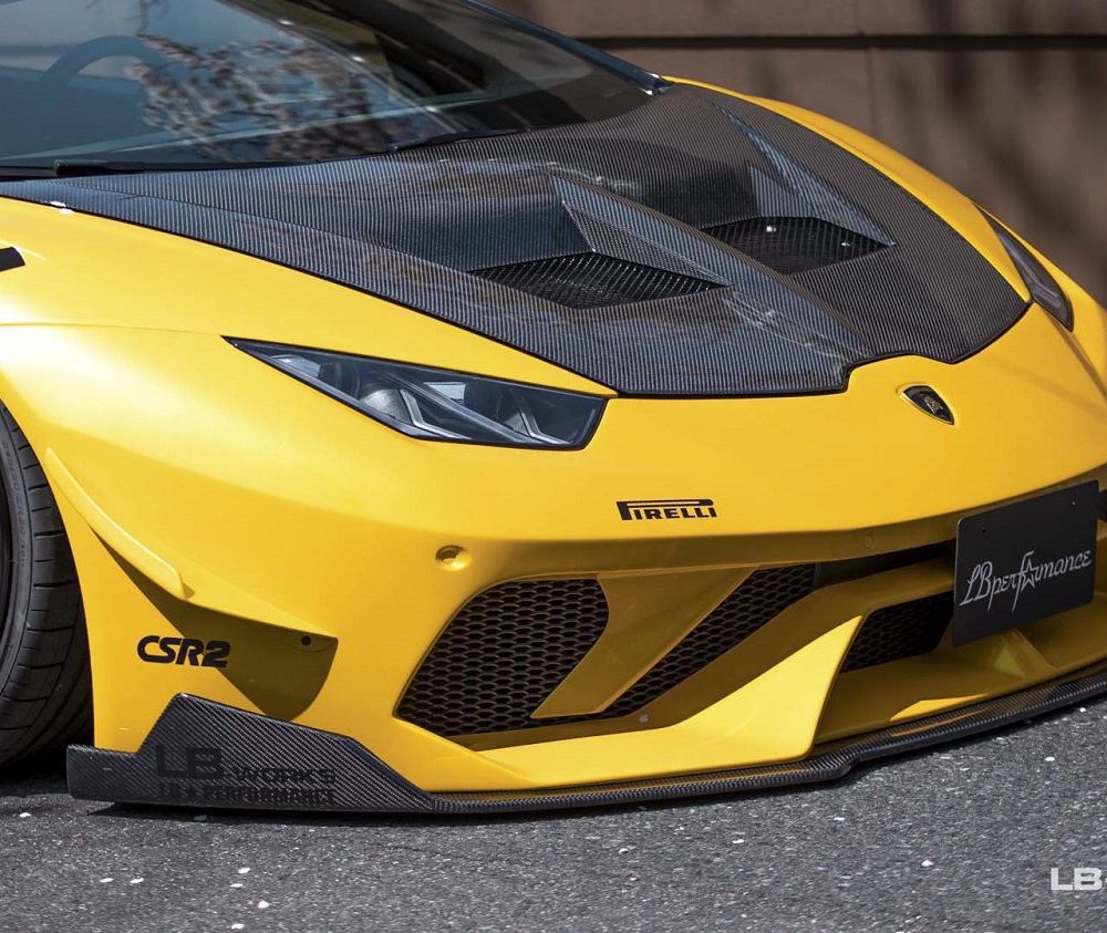 Liberty Walk LB-Silhouette WORKS GT Front Racing Canards for LP610-4 Lamborghini Huracán Installed