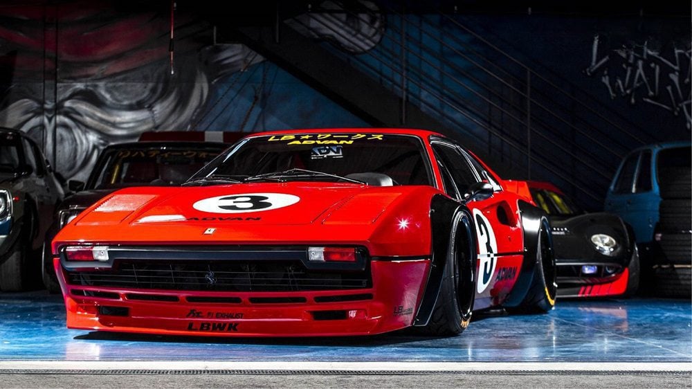 Liberty Walk LB-WORKS Front Bumper for Ferrari 308 GTB Installed