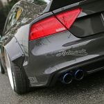 Liberty Walk LB-WORKS Rear Bumper for 4G8 Audi A7 & S7 Installed - Close View