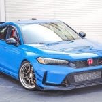 APR Performance Carbon Fiber Aerodynamic Kit for FL5 Honda Civic Type R Installed, Front Side View