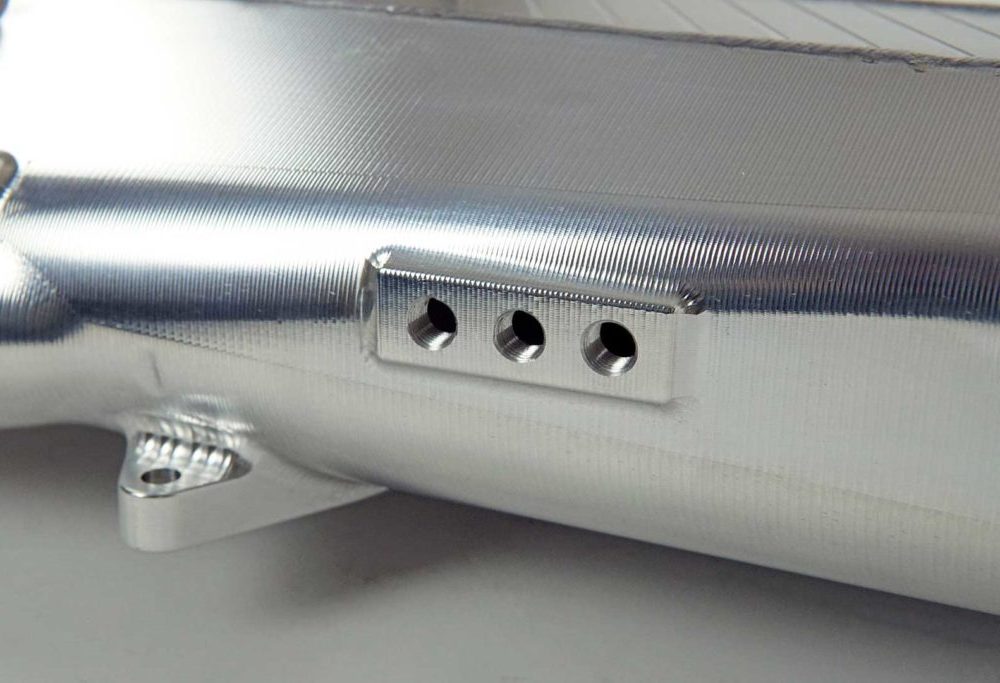 CSF Charge-Air Cooler Intake Manifold (raw billet aluminum) for