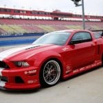 APR Performance Widebody Aerodynamic Kit for S197 Ford Mustang GT Installed on Red Mustang