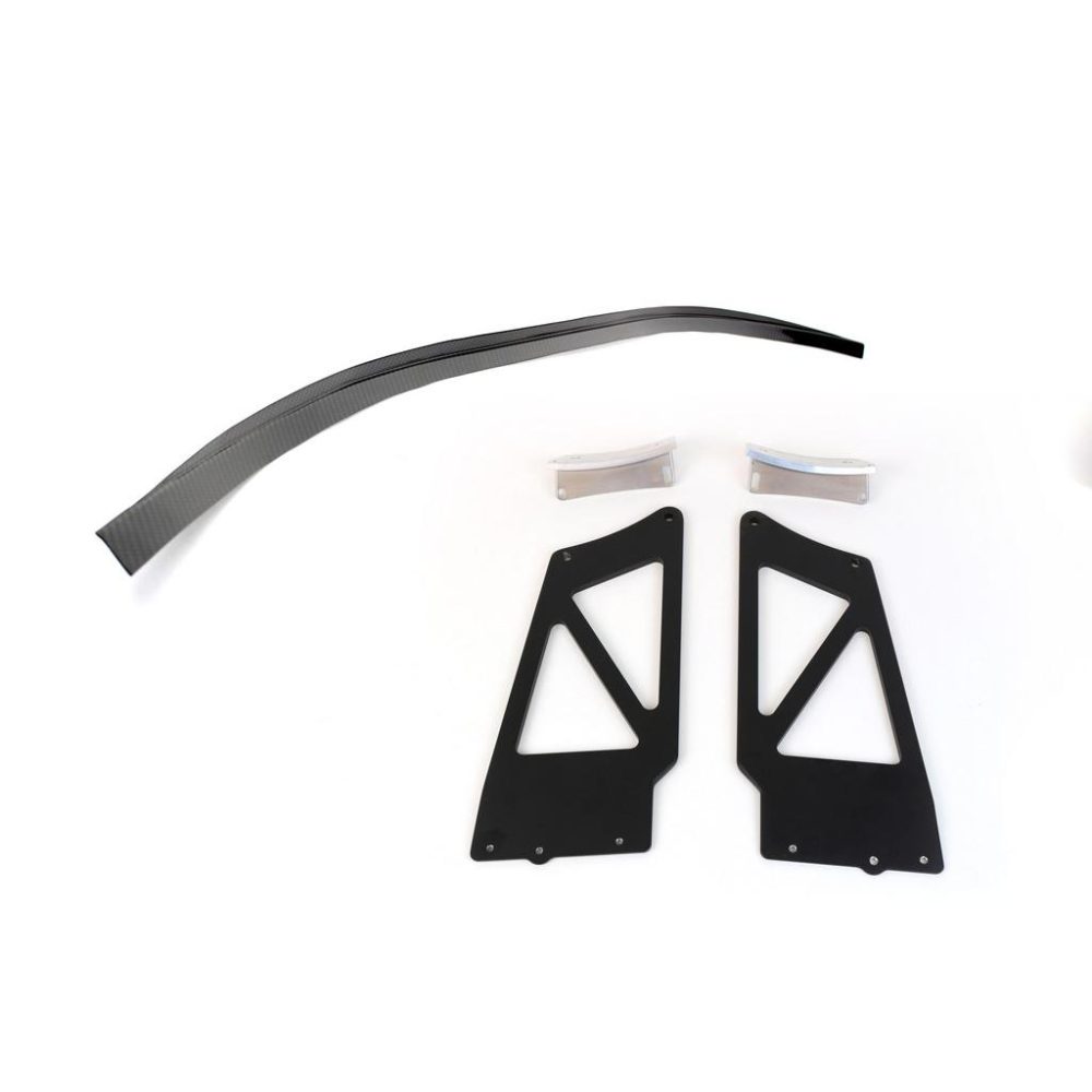 APR Performance Carbon fiber Factory Wing Extension Kit with Gurney Flap for 981 Porsche Cayman GT4