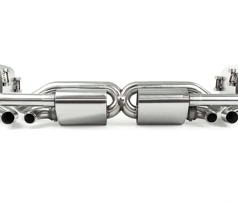 Kline Innovation Valvetronic Exhaust System for 991.1 Porsche 911 Carrera - Front View