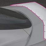 KUHL Ver.2 90R-GT Type-1 Rear Wing Upper Diffuser for A90 / A91 Toyota GR Supra, Outlined