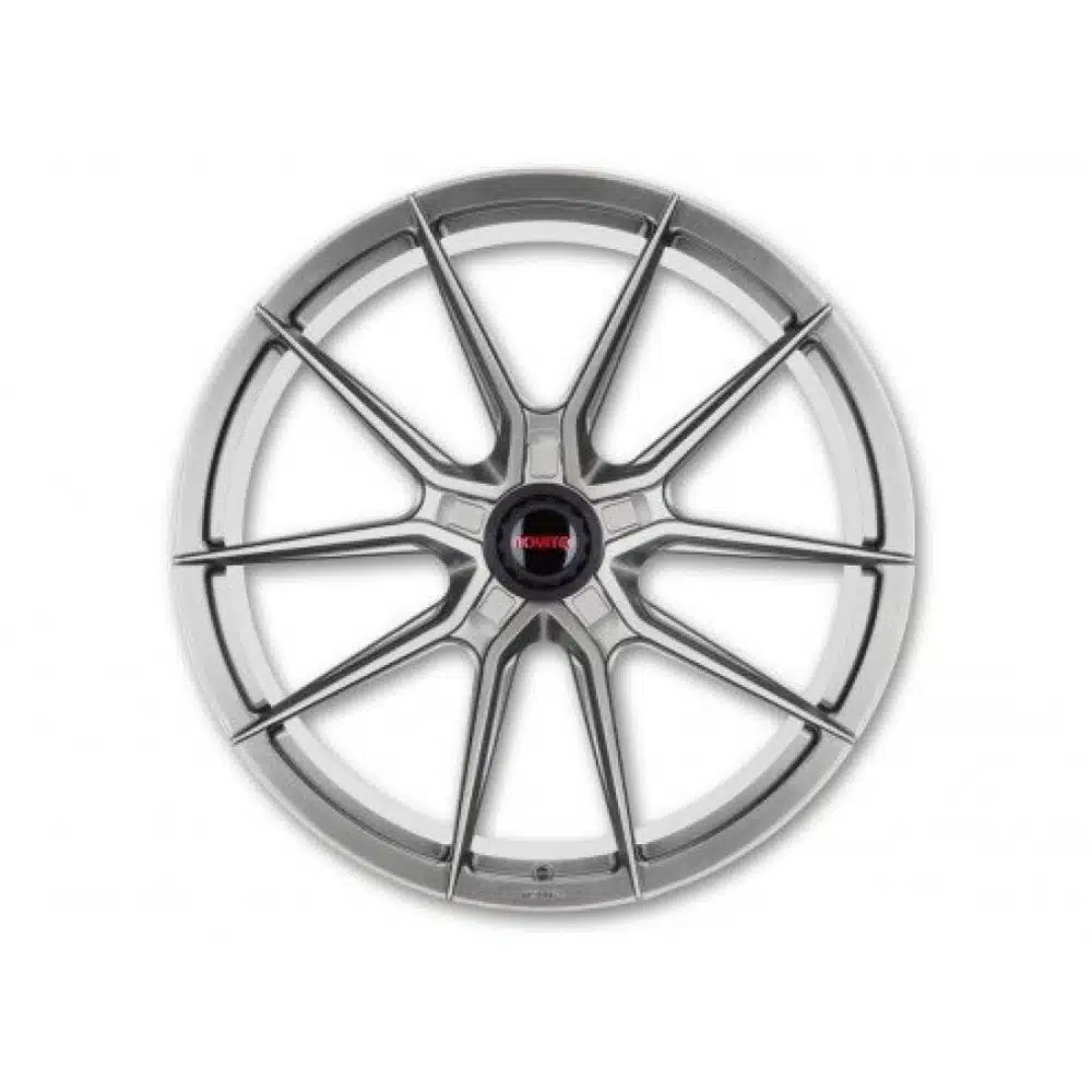 NOVITEC Ferrari 296 NF10 Wheels in Gloss Silver - Front View of Wheel