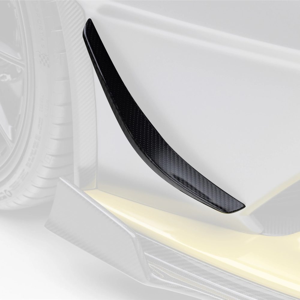 Vorsteiner VRS Program Carbon Front Bumper Canards for LP640-2 Lamborghini Huracan STO in Glossy Finish Installed on STO - Canard Highlighted