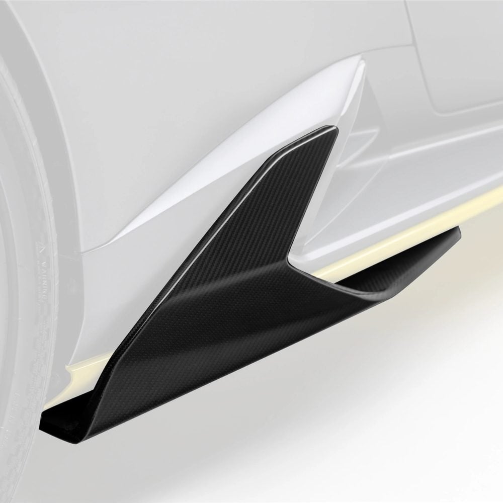 Vorsteiner VRS Program Carbon Side Rockers for LP640-2 Lamborghini Huracan STO in Glossy Finish Installed on STO - Side Rocker Highlighted