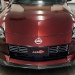 Super Autobacs ASM Wet Carbon Front Lip Spoiler for RZ34 Nissan Z, Installed Front View