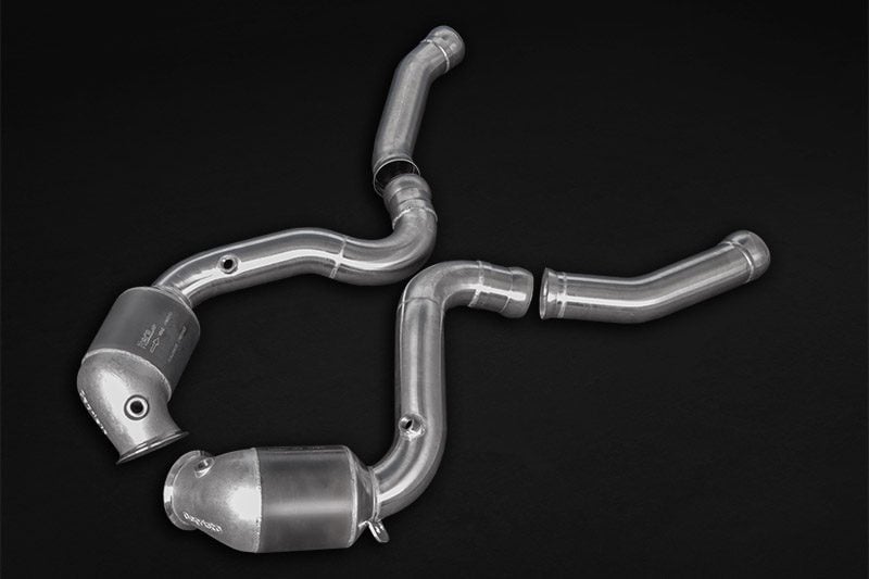 Capristo 250 Cell OPF Catted Downpipes for W205 Mercedes-AMG C63