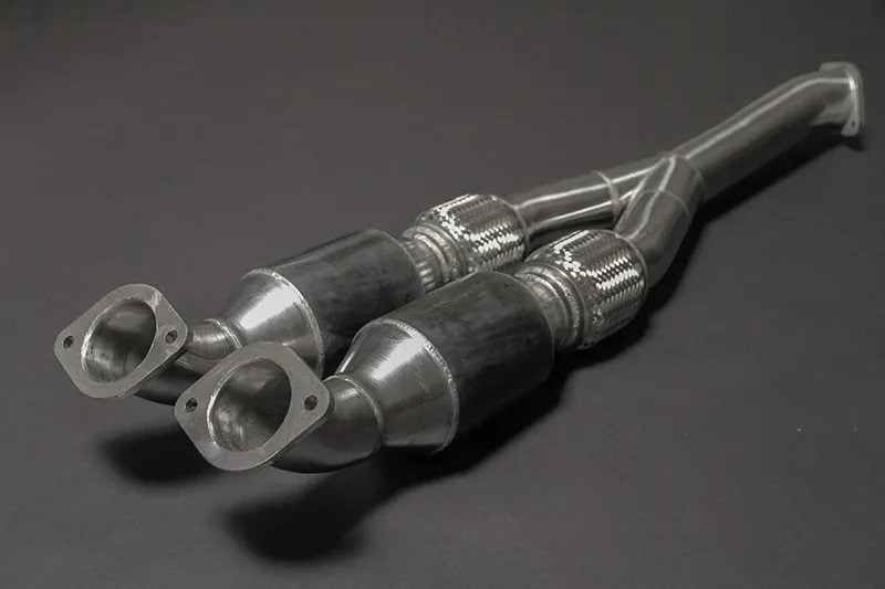 Capristo Center Y-Pipe w/ 250 Cell Secondary Pipes for R35 Nissan GT-R