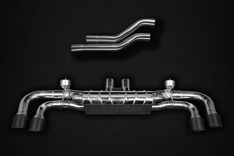 Capristo Valved Exhaust w/ Mid-Pipes & Carbon Tips for 536 Porsche Cayenne S