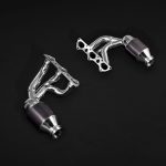 Capristo Headers w/ Sports Cats & Carbon Engine Cover for 991.2 911 GT3 RS, Header and Cats