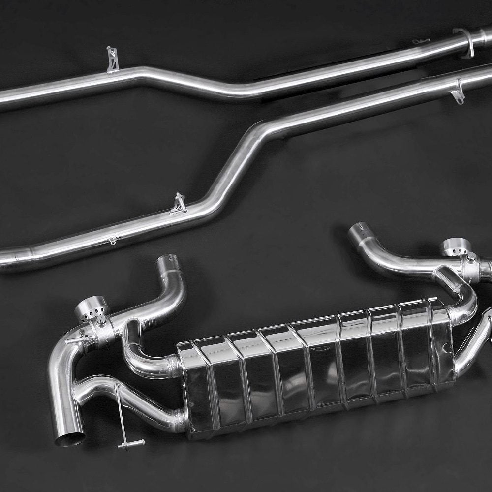Capristo Valved Exhaust System w/ Mid-Pipes for C197 Mercedes-Benz SLS AMG Black Series [02MB03303001BLK]