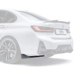 ADRO Carbon Rear Bumper Winglets for G20 BMW M340i (2023+) Installed on White M340i, Highlighted