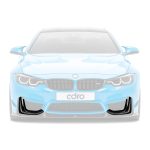 ADRO Carbon Front Bumper Air-Duct Covers for F8x BMW M3 / M4 Installed on Blue M4 - Covers Highlighted