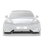 ADRO Carbon V1 Front Lip for Tesla Model Y Installed on Dark Grey Model Y - Lip Highlighted