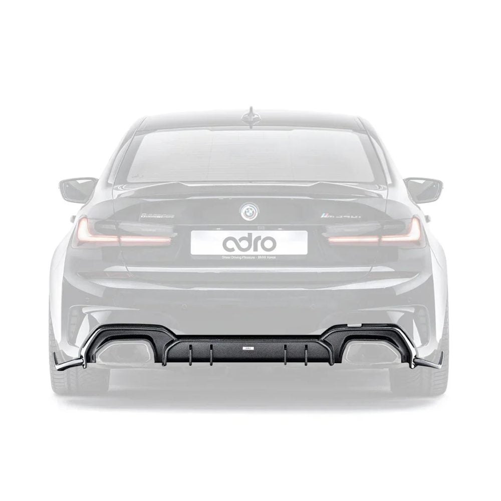ADRO Carbon Rear Diffuser for G20 BMW M340i (pre-facelift) Installed on Dark Grey M340i - Diffuser Highlighted