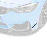 ADRO Carbon Front Bumper Canards for F8x BMW M3 / M4 Installed on Blue M4 - Canard Highlighted
