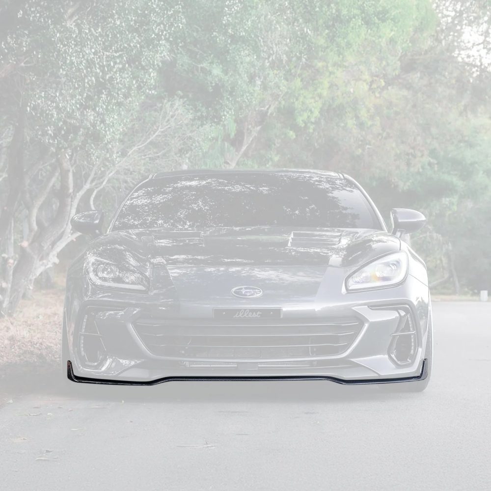 ADRO Carbon Front Lip for ZD8 Subaru BRZ Installed on Dark Grey BRZ - Lip Highlighted