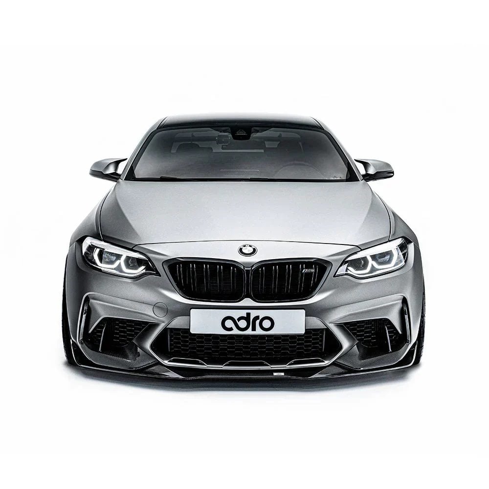 ADRO Carbon Body Kit for F87 BMW M2 Installed on Grey M2 - Front View of Car