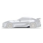ADRO Carbon Side Skirts for A90 / A91 Toyota GR Supra Installed on Grey GR Supra - Side Skirt Highlighted