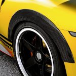 Top Secret RZ34 Rear Over-Fenders, Installed on Gold Z - Close Rear Side View of Over-Fender