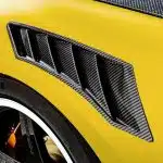 Top Secret RZ34 Front Fender Ducts, Installed on Gold Z - Close Rear Side View of Duct