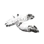 Capristo SF90 Race Downpipes - Front Side View
