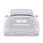 ADRO Carbon V1 Rear Spoiler for Tesla Model Y Installed on Dark Grey Model Y - Spoiler Highlighted