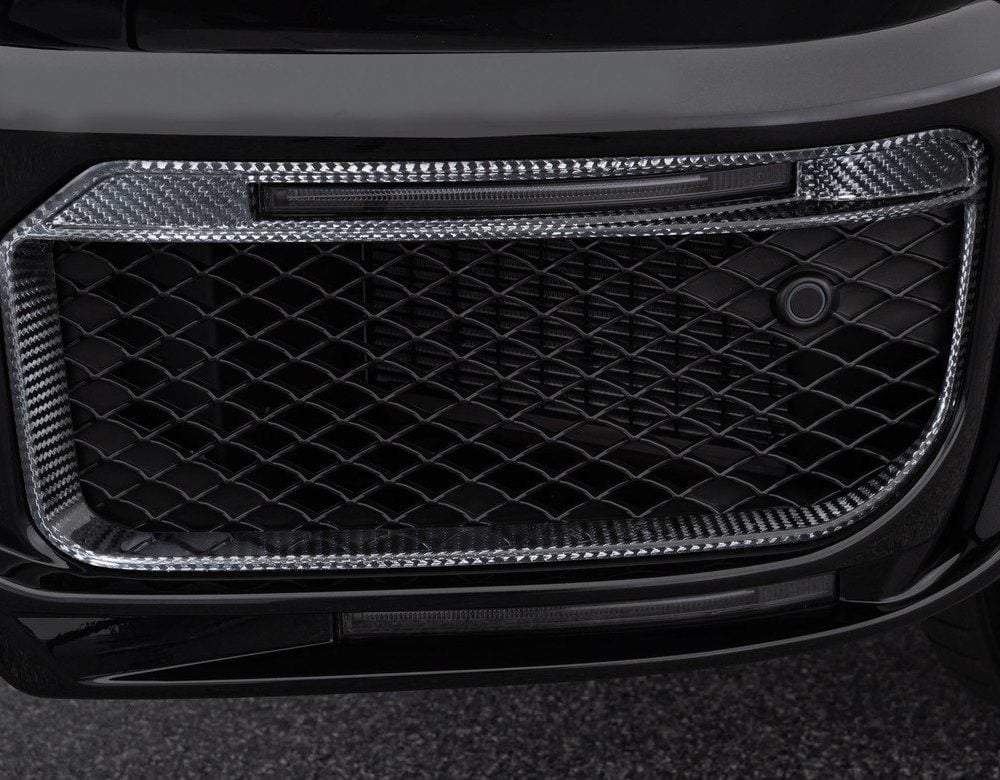 BRABUS WIDESTAR Carbon Front Fascia Inserts for W463A Mercedes-AMG G 63 Installed, Closeup