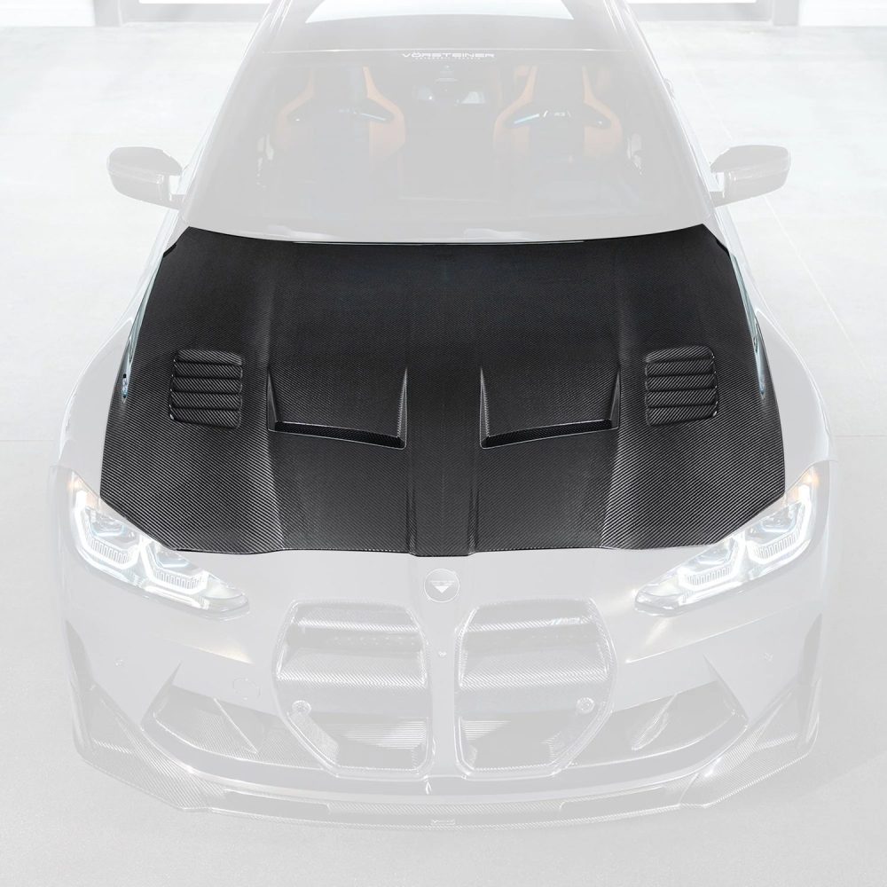 Vorsteiner GTS-V Carbon Bonnet for G8X BMW M3 / M4 Installed, Highlighted