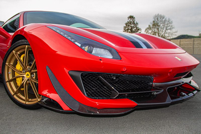 Capristo Carbon Fiber Front Spoiler + Side Air Guides Set - Ferrari F8