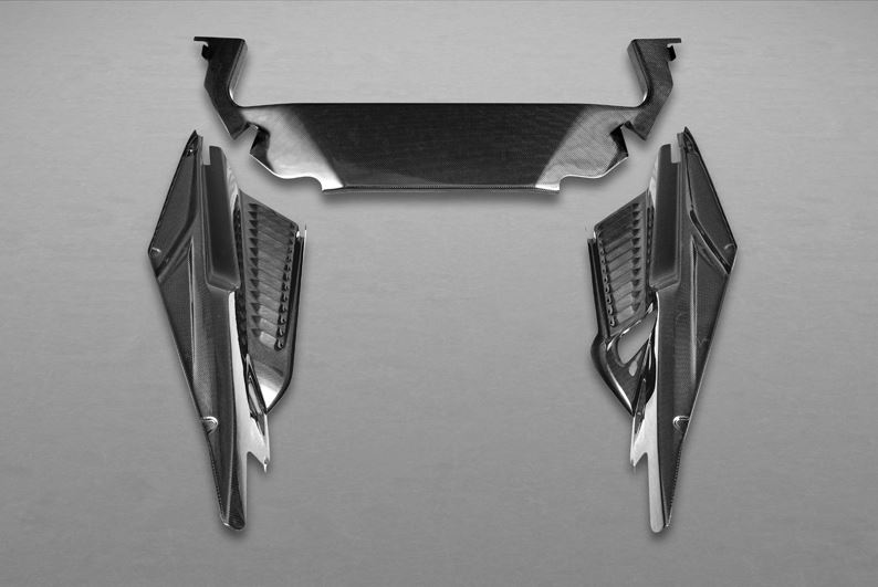 Capristo Carbon Side Engine Compartment Covers for Ferrari 458 Italia & Speciale