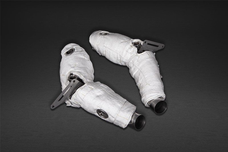 Capristo Race Downpipes with Heat Blankets for Ferrari SF90