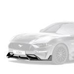 ADRO Carbon Front Lip Set for S550 Ford Mustang EcoBoost / GT Installed on Dark Grey Mustang GT - Lip Set Highlighted