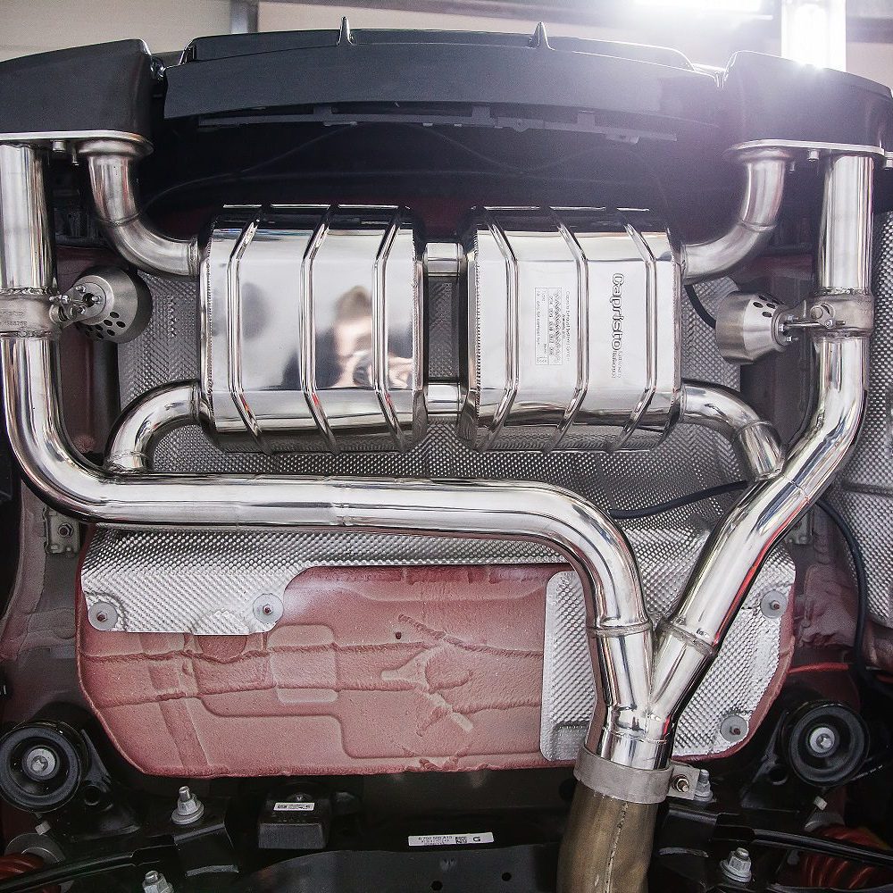 Capristo Valved Exhaust, Mid-Silencer + Skirt Diffuser (CES3) - BMW 428i
