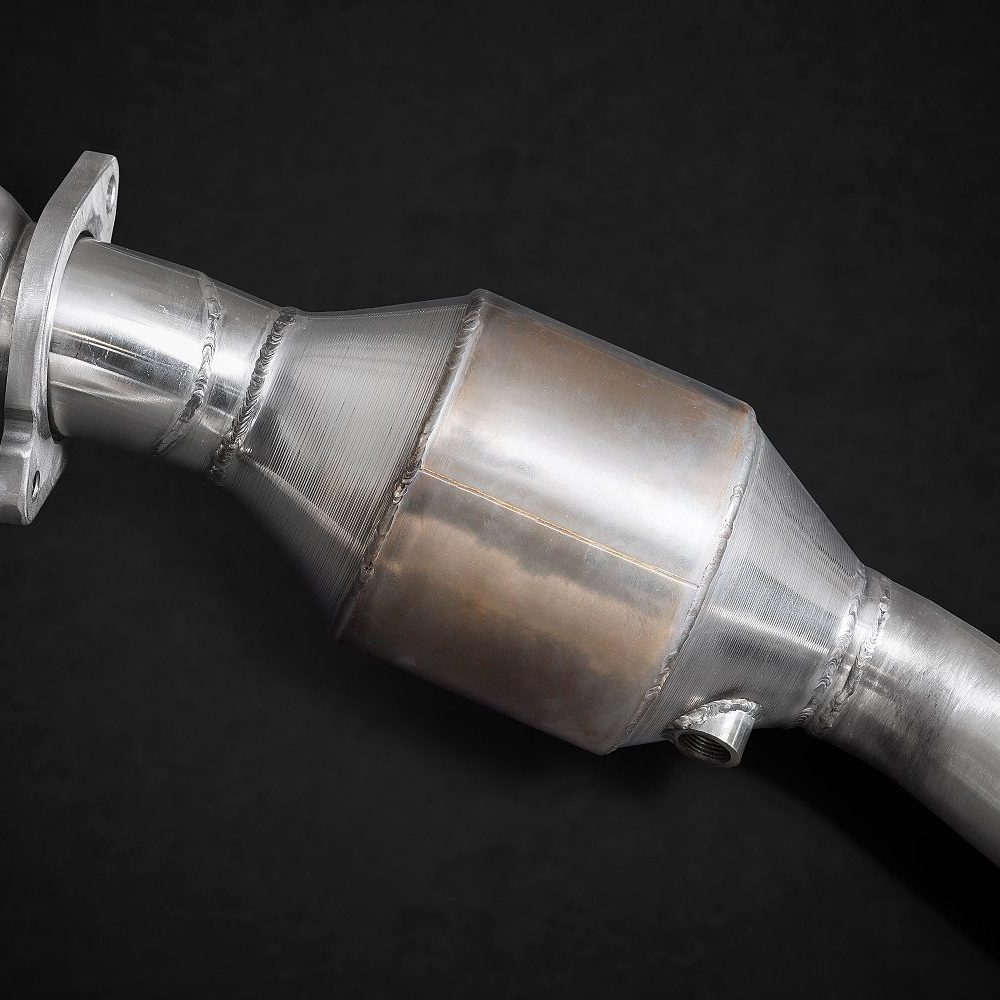 Updated Exhaust Capristo Valved Exhaust System w/ Sport Cats and X-Pipe for Jaguar F ...