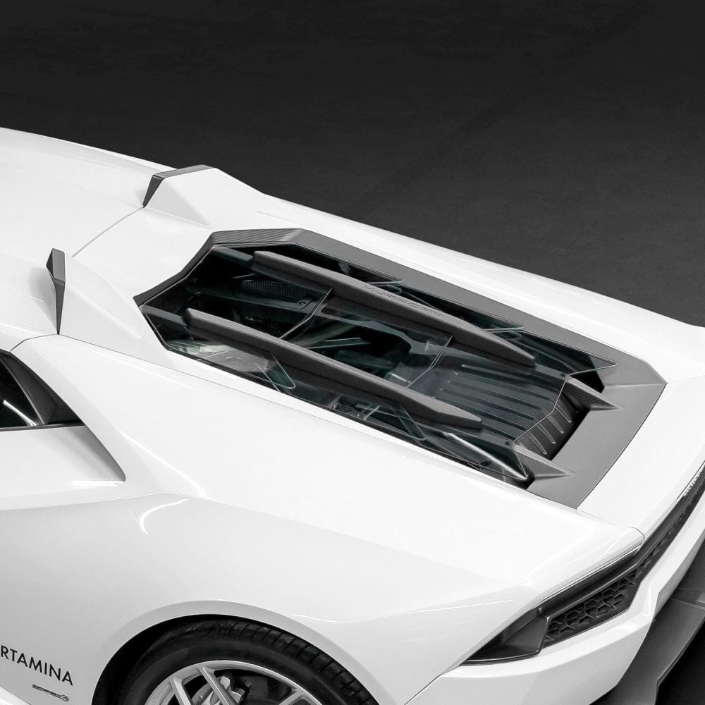 Capristo Gloss Carbon & Glass Bonnet w/ Scoops for LP640-4 Lamborghini Huracan