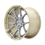 BC Forged Modular HCK165 Wheel in Satin Royal Gold / Silver