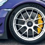 Manthey Racing Forged Magnesium Wheel Set (20x9.5 | 21x12.5) for 991 Porsche GT2 RS / GT3 RS Installed, Close View