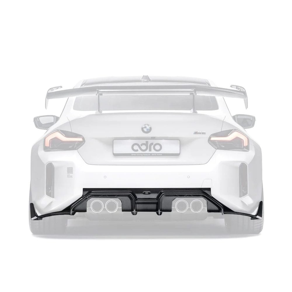 ADRO Carbon Rear Diffuser for G42 BMW 2 Series / G87 M2 Installed, Highlighted