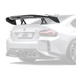 ADRO Carbon AT-R3 Swan Neck GT-Wing for G42 BMW 2 Series / G87 M2 Installed, Close View Highlighted