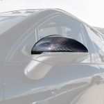 TECHART Gloss Carbon Side Mirror Trims for 958.2 Porsche Cayenne Installed - Part Highlighted