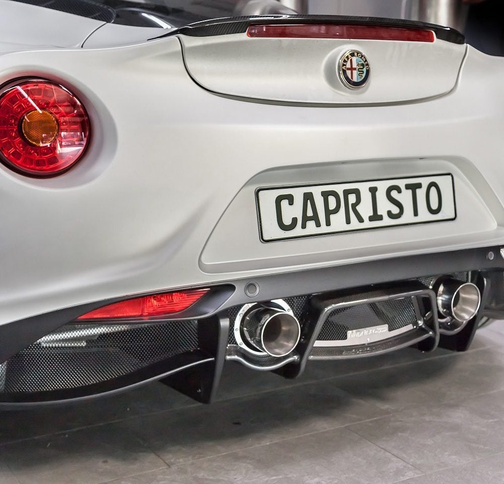 Capristo Free Flow Exhaust System w/ Carbon Diffuser for Alfa Romeo 4C