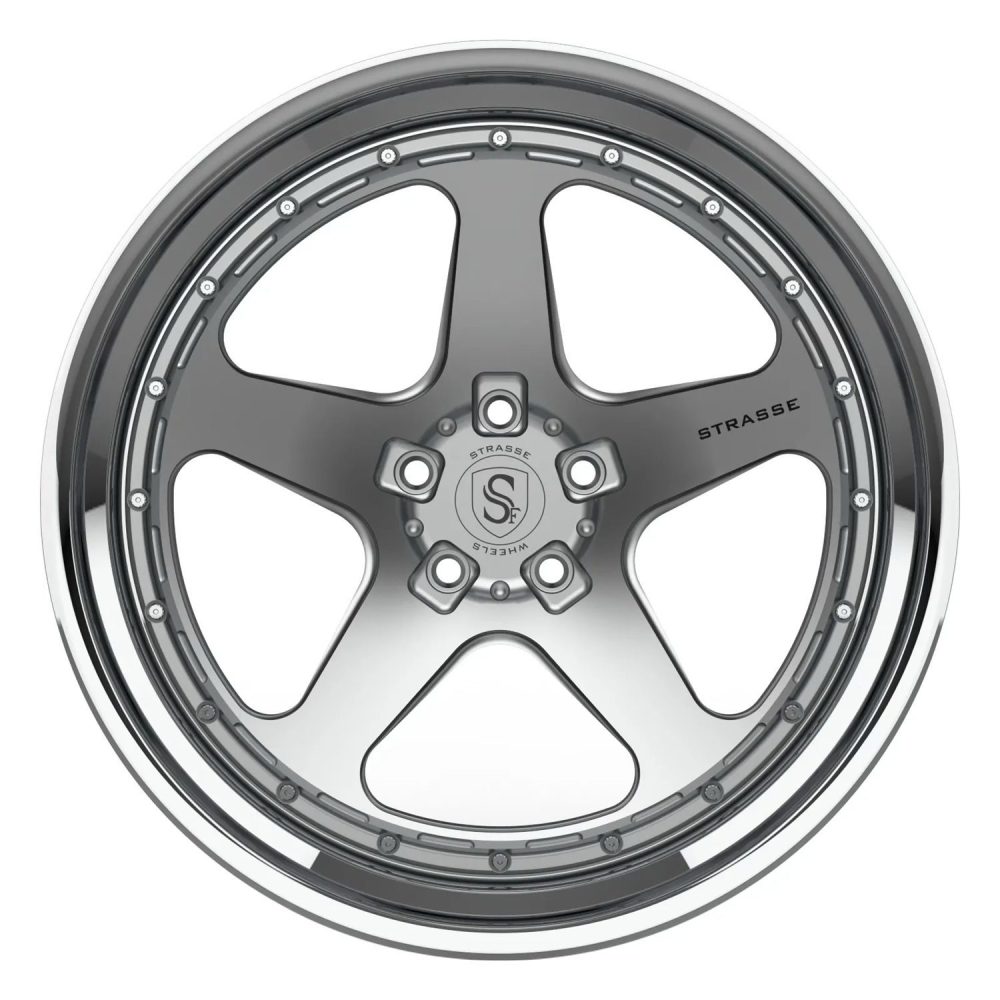 Strasse S5 Track Wheel - Silver & Polished