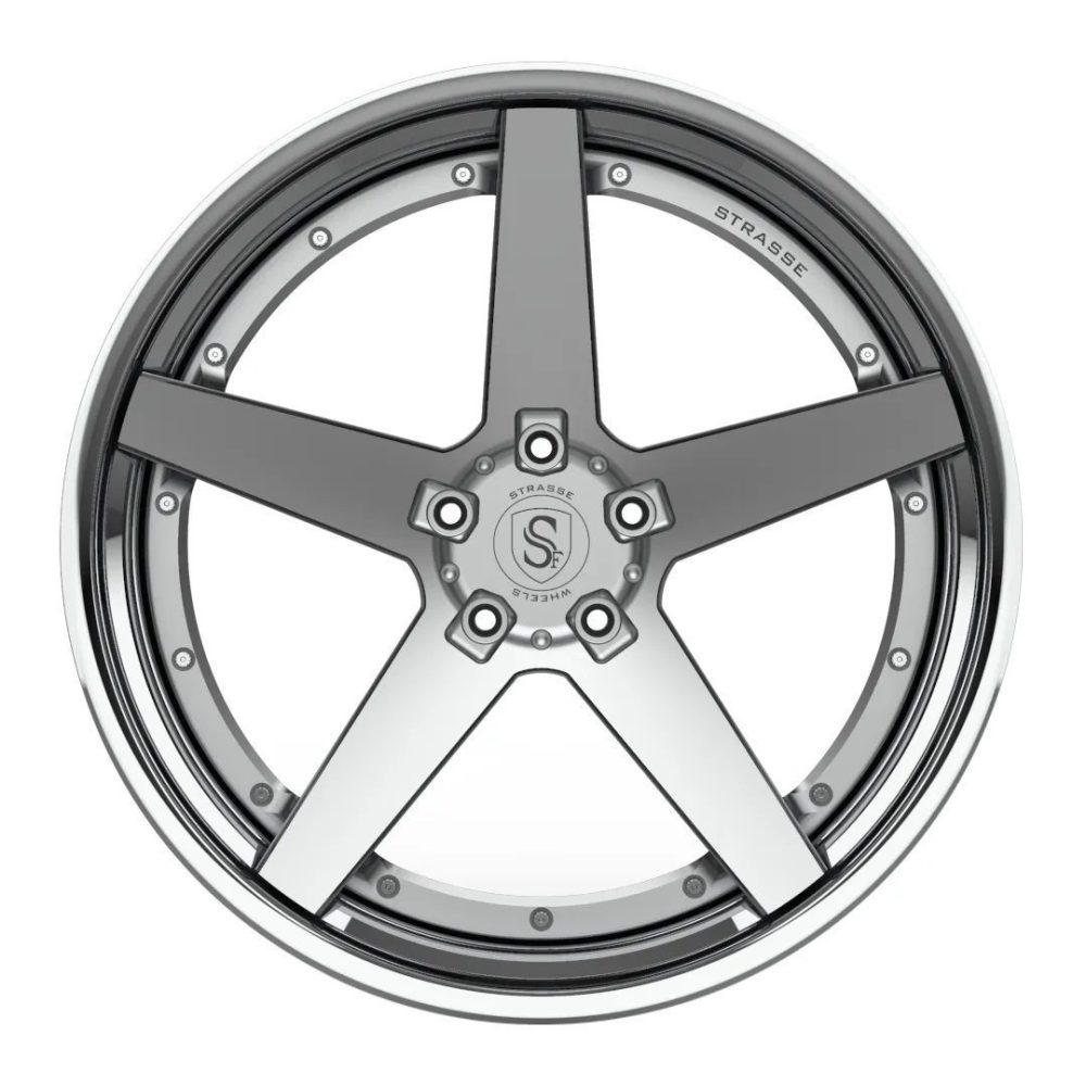Strasse S5 Deep Concave FS Wheel - Silver & Polished