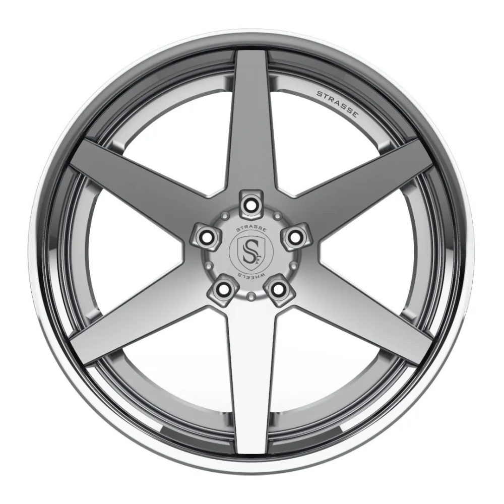 Strasse S6 Deep Concave FS Wheel - Silver & Polished